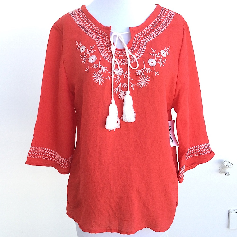 Kindred Floral Boho Embroidered Top